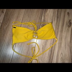 Yellow O’Neill string tie bathing suit top